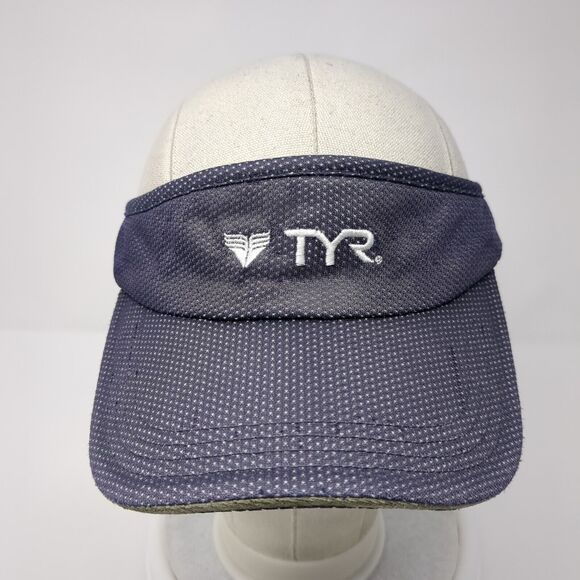TYR Sport Slideback Sun Visor Cap Blue One Size Adjustable Embroidered Polyester - Picture 2 of 7